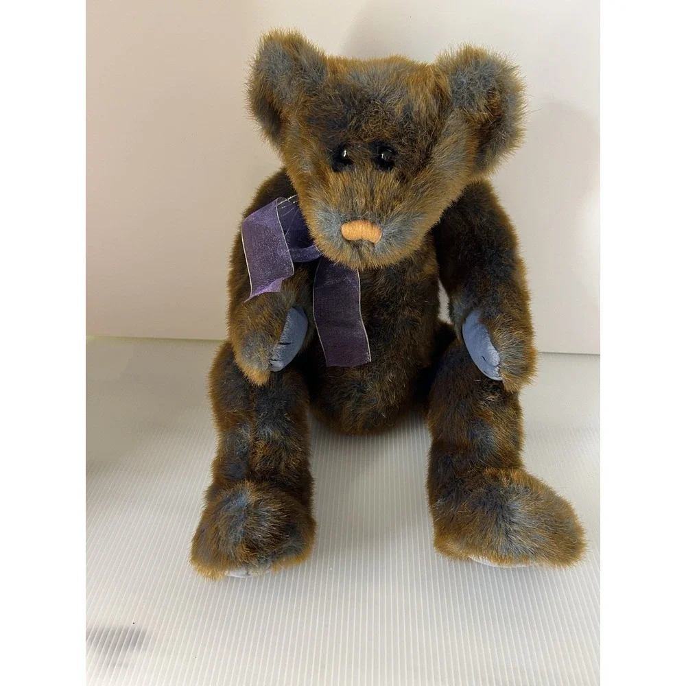 Ty Classic BRODERICK Teddy Bear Brown/Blue Plush Animal 15